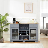 Modern Farmhouse Buffet Cabinet, Sideboard with 2 Drawers and Elegant Door Cabinets, Wine and W1758P147682