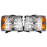 ZUN 2007-2013 Chevy Silverado1500 2500 3500 Crystal Headlights Headlamps Left Right 60085606