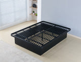 Modern Style Heavy Duty Queen Size Platform Bed Frame made with Metal and16 Inch height in Black B009P191907