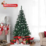 ZUN 4 FT Artificial Snow Tipped Christmas Tree, Unlit Christmas Pine Tree with 300 Branch Tips and 75678855