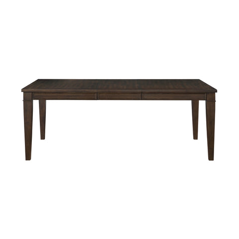 ZUN Dark Brown Finish 1pc Dining Table with Separate Extension Leaf Classic Look Dining Wooden Furniture B011P196946