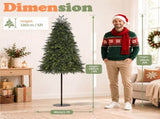 6FT Two-Tone Green Tall-Leg Tree, 228 PE Tips, 145 Warm White Lights with 8 Modes & Remote, US Plug 75946421
