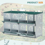 ZUN 8 Compartment Chicken Nesting Boxes,For Laying Eggs, Metal Poultry Nest Box Wall Mount for Chickens, W1422P246453