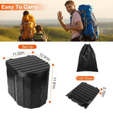 ZUN Portable Camping Toilet for Adults -Portable Folding Toilet with Lid,with Lid Carry Bag 1 Roll 24152828