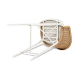 Santorini 28" Wicker Back Outdoor Bar Stool, Set of 2, Wheat Beige Axroma Olefin B2719P308009