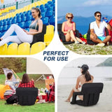Wide Stadium Seat for Bleachers Reclining Stadium Chair w/Back Cushion 29742738
