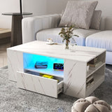 Modern Coffee Tables for Living Room, LED Coffee Table, Storage Coffee Table, Small Coffee Table, W331P264715
