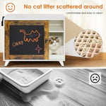 ZUN Litter Box Enclosure,Modern Hidden Cat Litter Box Enclosure Furniture with Scratching Pad for Living W1687P181832