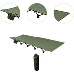 ZUN Ultralight Portable Folding Bed - Durable Aluminum Alloy Design for Seamless Camping, Hiking & 39822429