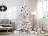 White 5' Slim Artificial Pencil Christmas Tree, 294 Realistic Branch Tips with Sturdy Plastic Stand 60534661