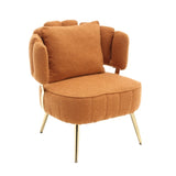 ZUN COOLMORE Boucle Accent Chair Modern Upholstered Armchair Tufted Chair with Metal Frame, Single W1539140081