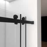 56"-60"W x 76"H Frameless Door, Double Sliding Door, 3/8'' Clear Tempered Glass W2011P197890