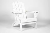 Folding Adirondack Chair with Side Table, 3-Piece Adirondack Chair Set, White W2103P254616