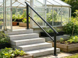5-Step Stair Handrail Kit, Transitional Black Square Tube Design with Installation Hardware, for 50178295