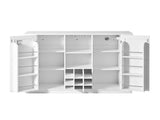 U-Style 47.2" Counter Height Table with Foldable Top & Power Outlet, Sideboard Buffet Cabinet & Bar N711P437715K