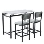 ZUN Kitchen Table Set, Dining Table and Chairs for 2, 3 Piece Dining Room Table Set with 2 Upholstered W578P150070