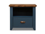 22 inch 1-drawer file, No Assembly Required, Blue Denim and Whiskey Finish B108131557