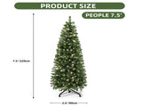 7.5ft Pre-lit Artificial Pencil Christmas Tree with 1000 Branch Tips & 350 Lights, Remote Control, 67069971