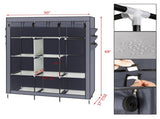 69" High-leg Non-woven Fabric Assembled Cloth Wardrobe Gray 52206518