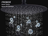 Shower System Shower Faucet Combo Set Wall Mounted with 10" Rainfall Shower Head and handheld shower T3177P269094