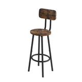 ZUN Bar table, equipped with 2 bar stools , with backrest and partition W57868881