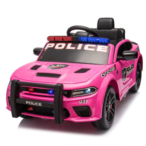 ZUN Licensed Dodge Charger,12v Kids ride on police car W/Parents Remote Control,anti-collision W1396P172630