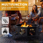 ZUN 43-inch outdoor fire pit 85566616