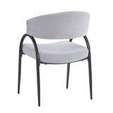 Upholstered Dining Chairs With Metal Legs ,Gray N768P184752L