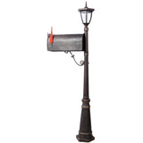 Mailbox/Post Light Combination Kit , Post with Mailbox, Fluted Base, Decorative Modern Mailbox with W465P230043