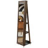 Fashion Simple 360&deg Swivel With Led light Jewelry Cabinet W2512P232470