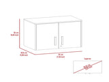 Black Wengue 2-Door Rectangle Wall Cabinet B06280347