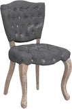 ZUN KD TUFTED CHAIR 61624.00GRYRUB