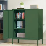 The metal storage locker, 40 inches high, comes with 2 doors and is suitable for homes, offices and T3421P357050
