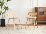 Bari Indoor Wood Barstool, Natural Finished, Set of 2 N775P264463N