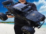 3 Batteries 112 Rock Crawler Rechargeable Off Road Truck 4WD , Metal Shell LED Headlights RC Remote 16356492