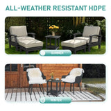 2-Tier Side Table, HDPE Adirondack Table Patio Side Table, Weather Resistant End Table Small 48670186