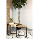 Natural and Black 2-Piece Nesting Table B062P153599