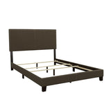 Charcoal Queen Bed with Nailhead Trim B062P153540