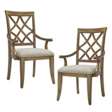 ZUN Wooden Arm Dining Chairs set of 2,Mid Century Retro Chairs Upholstered Chairs Comfor Kitchen Chairs W2582P205388