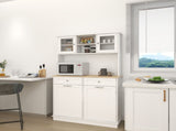 67.7" Tall Kitchen Can Storage Cabinet with 3 Adjustable Shelves, 2 Drawers and 1 Tilt Out W282P182326