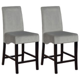 Dark Grey and Black Upholestered Counter Stools B062P153508