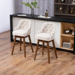 ZUN COOLMORE Bar Stools Set of 2 Counter Height Chairs with Footrest for Kitchen, Dining Room And 360 W395P145291