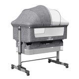 Baby Bassinet Bedside Sleeper Adjustable Portable Bed with Mosquito Nets,Grey 85421198
