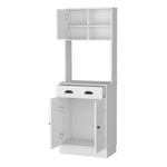 ZUN Palmer 2-Door Cabinet Microwave Kitchen Pantry in White B062111740