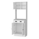 Palmer 2-Door Cabinet Microwave Kitchen Pantry in White B062111740