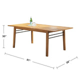 Carlton Honey Wood Patio Wood Dining Table B093121228