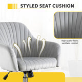 Accent chair Modern home office leisure chair with adjustable velvet height and adjustable casters W1521108569