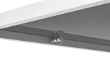 Modern Coffee Table, Tempered Glass Tabletop, Rectangle Coffee Table with Sturdy MDF Base and White 66473538