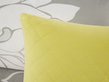 6 Piece Printed Cotton Quilt Set with Throw Pillows Taupe Grey/Yellow King/Cal King B03597468