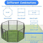 ZUN Heavy Duty Dog Pens Outdoor Dog Fence Dog Playpen for Large Dogs, 40"Dog Kennel Outdoor Pet Playpen W1422112800